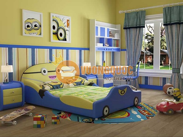 2.6. Giường ngủ cho bé trai 10 tuổi lấy ý tưởng từ phim hoạt hình